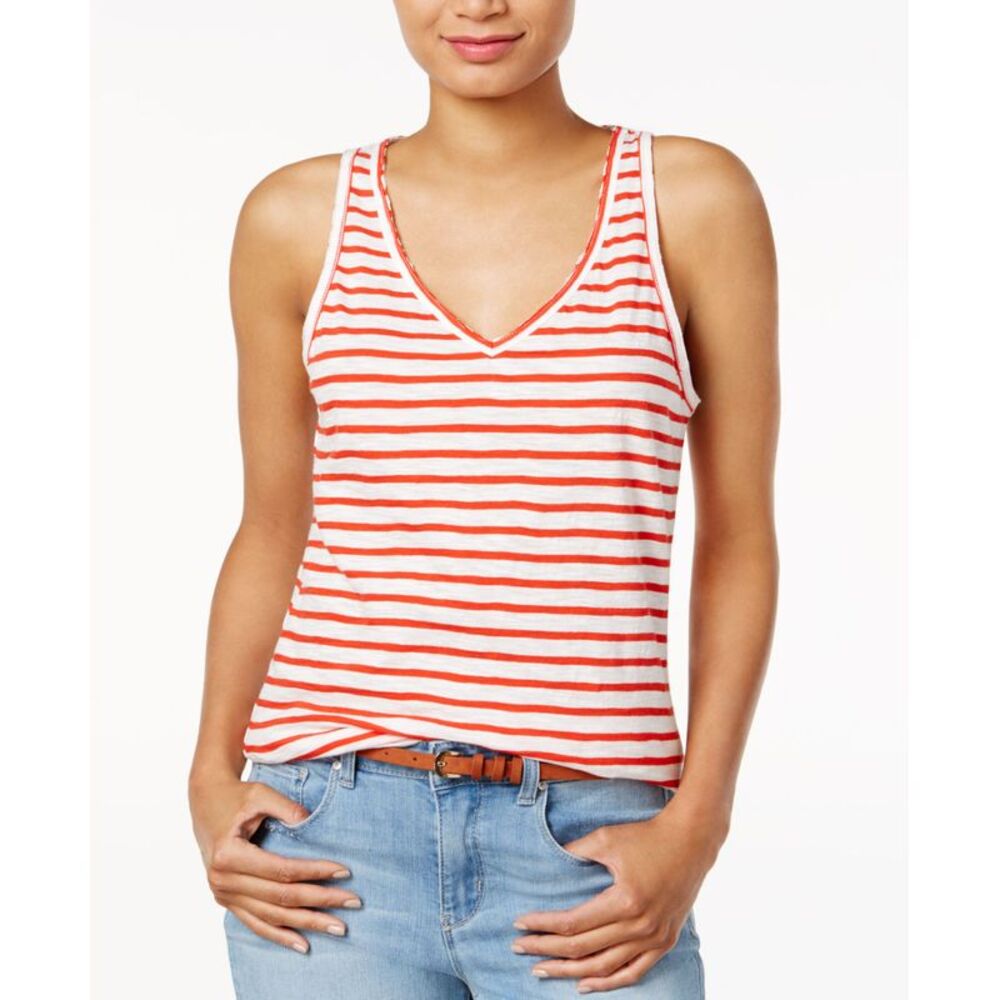 Maison Jules Cotton Striped Tank Top
